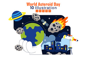 10 World Asteroid Day Illustration, a Technology Illustration by denayunebgt