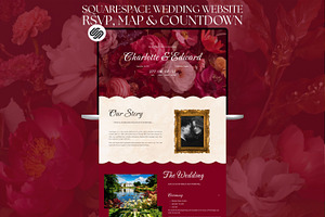 Floral Squarespace Wedding Website, a Squarespace Template by Sofia Designs