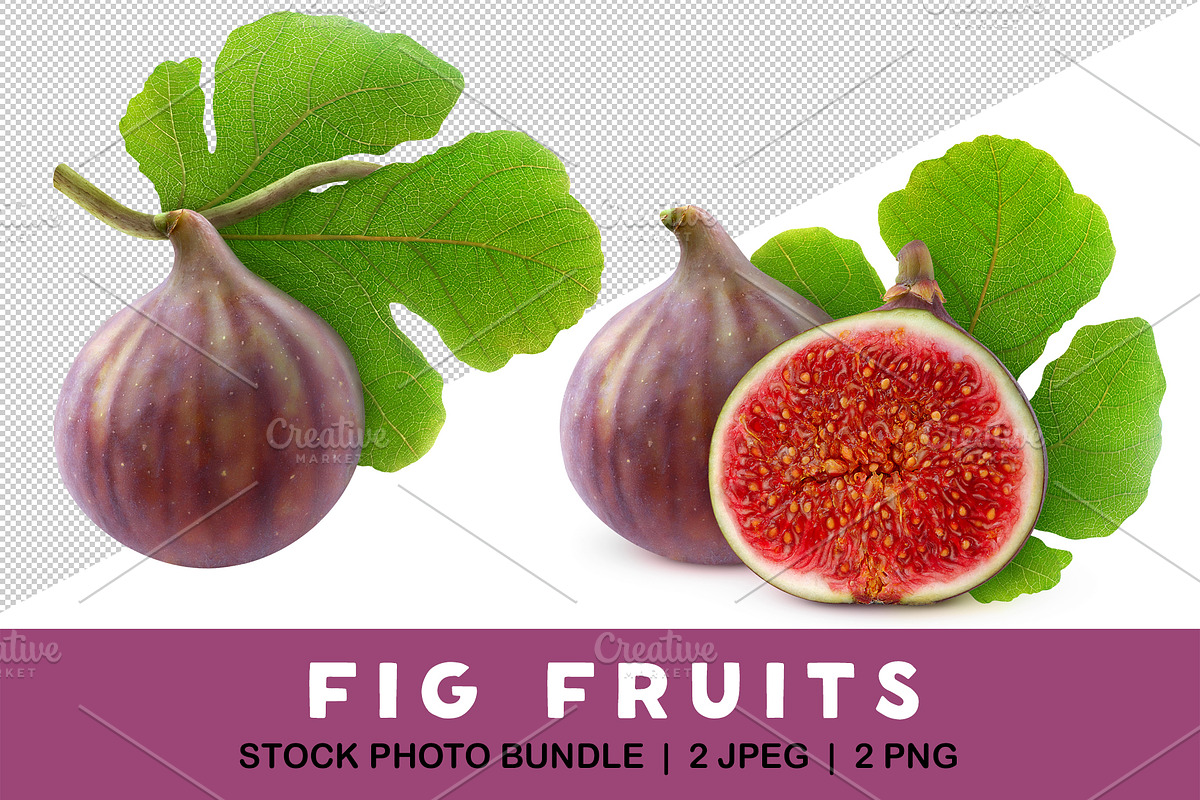 Fresh fig fruits with leaf