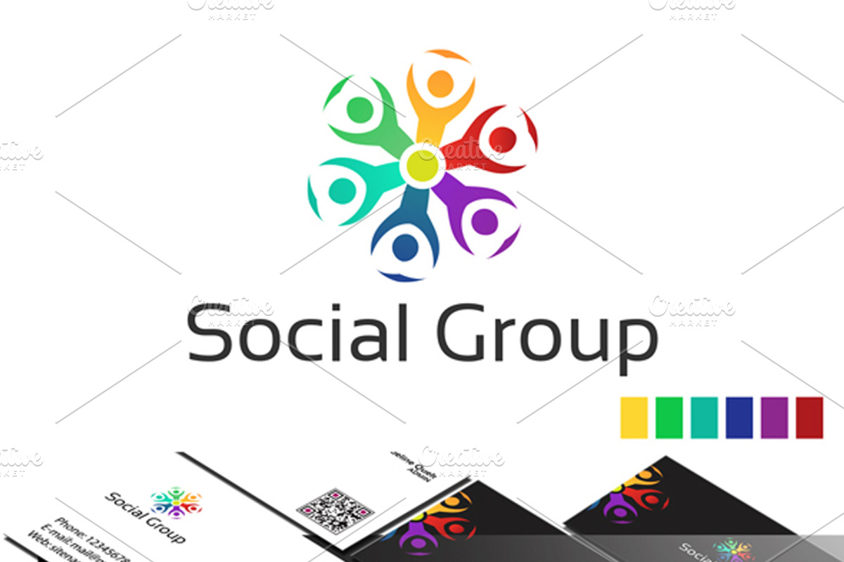Social Community Logo Template, a Branding & Logo Template by Zia Grfx (Photo 8 of 8)
