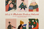 Cozy Greetings / Christmas Postcards, a Seasonal Illustration by By Arkadë (Thumbnail 3 of 6)