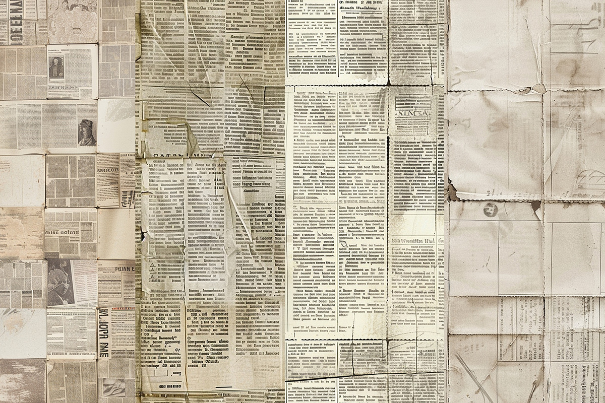 Vintage Newspaper Digital Papers, a Background Graphic by BonaDesigns (Photo 2 of 5)