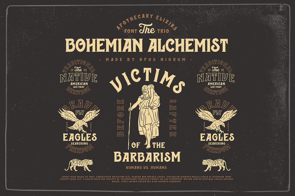 Bohemian Alchemist 5 Font + 15 Badge preview 7