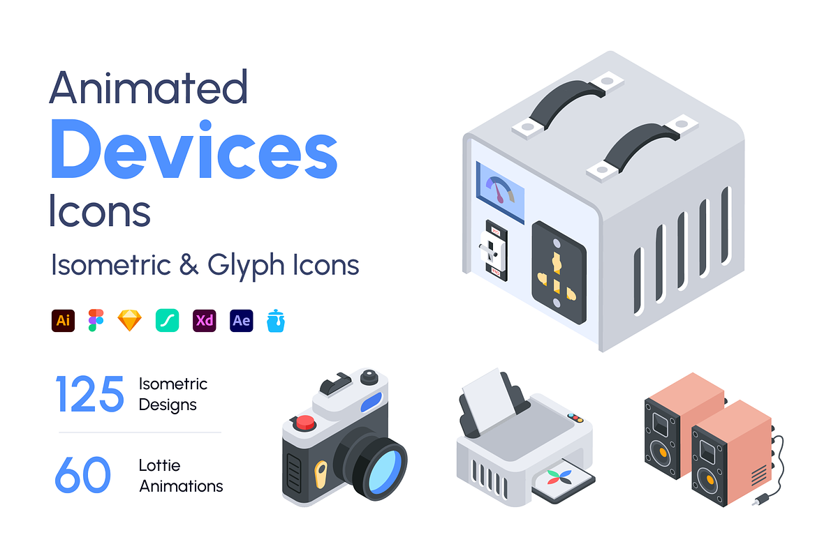 Devices Isometric Icons, a Duotone Icon by Vectors Market (Photo 1 of 16)