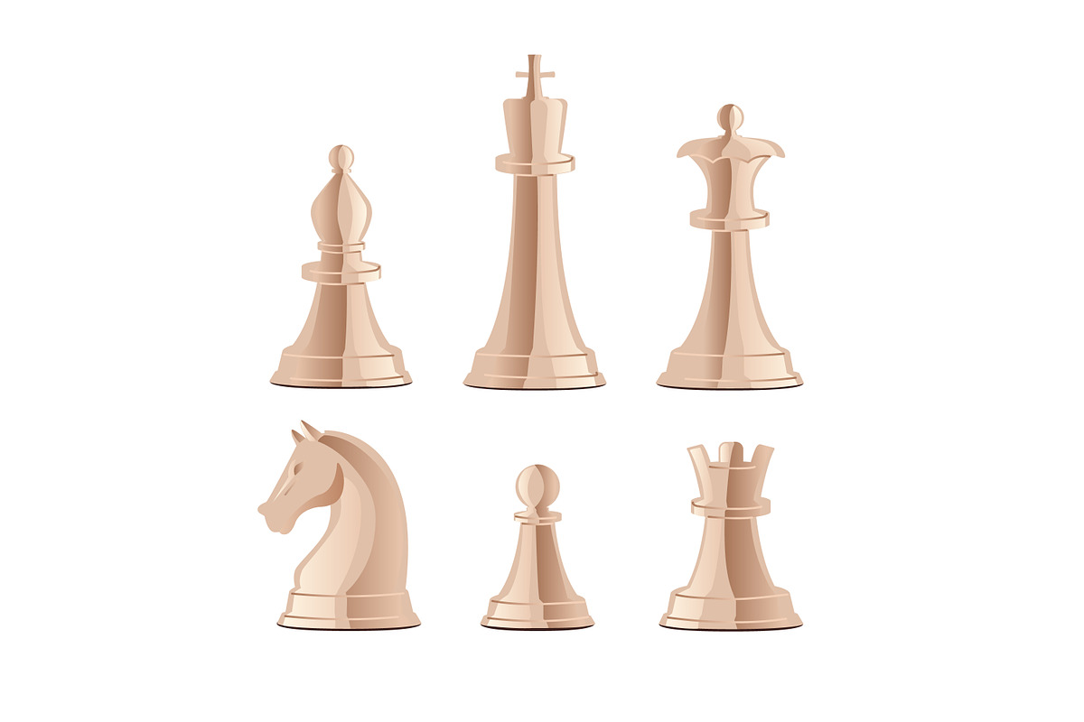Black and white chess pieces set, a Decorative Illustration by Good Studio (Photo 2 of 3)