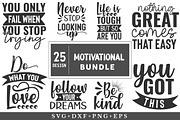 Motivational SVG Bundle, an Object Illustration by Libby Wishes (Thumbnail 1 of 3)