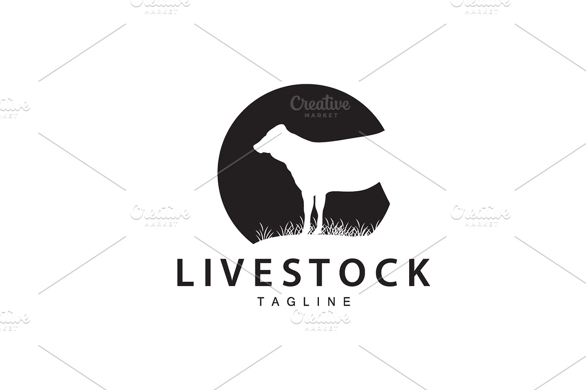 Cow Logo Cattle Farm Vector, a Branding & Logo Template by Maylianaw28