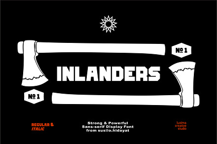 INLANDERS - HEAVY BLOCK FONT, a Sans Serif Font by Luxima