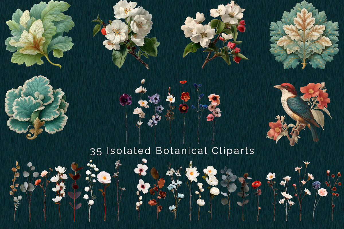 Botanical Heritage – Premium Vintage, a Decorative Illustration by Vika_Softlife (Photo 4 of 14)