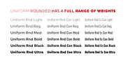 Uniform Rounded, a Sans Serif Font by Miller Type Foundry (Thumbnail 3 of 9)