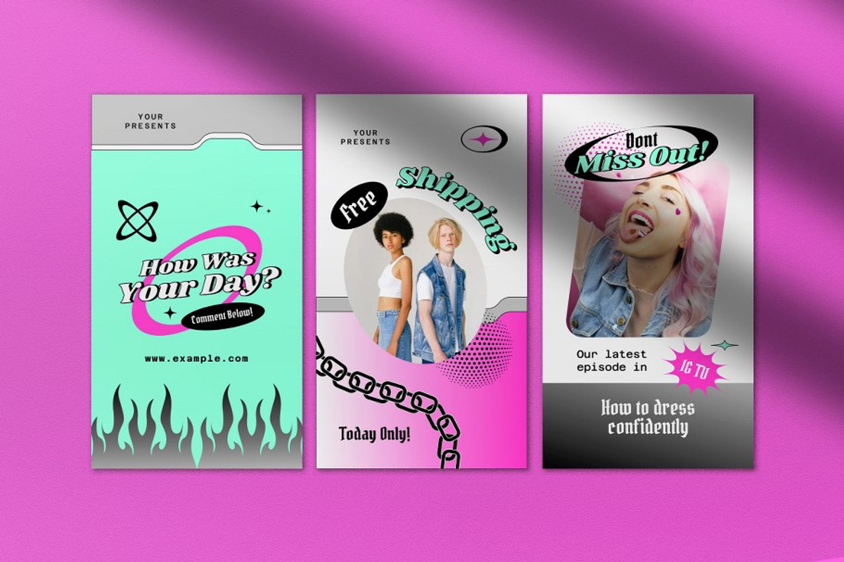Y2K Engagement Instagram Booster, a Social Media Template by graphicook (Photo 5 of 5)