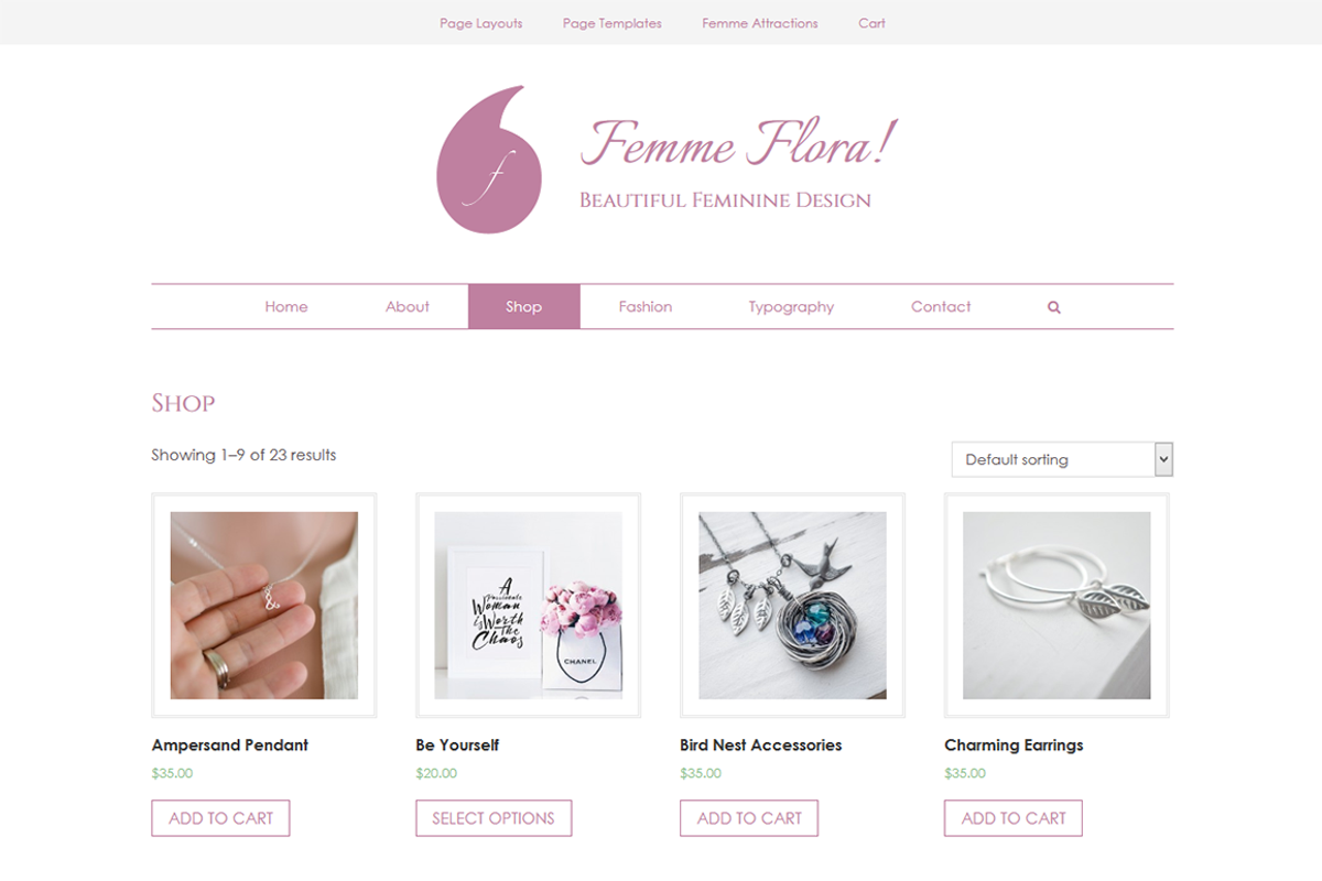 Femme Flora WordPress Feminine Theme, a WordPress Template by Creatika (Photo 2 of 6)