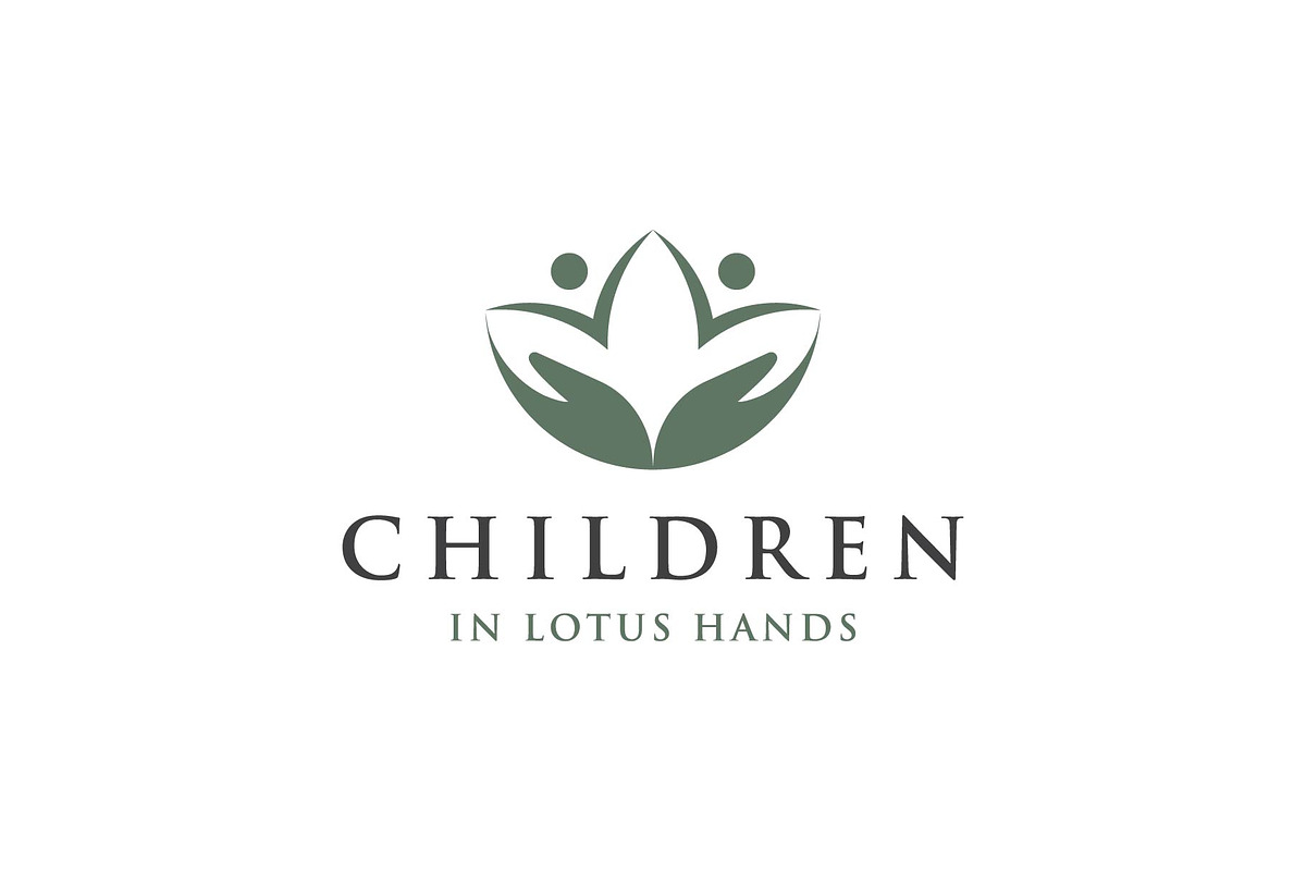 Children in Lotus Hand Logo Design, a Branding & Logo Template by FransiskaDesign