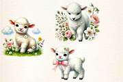 Spring Cute Lamb Clipart Bundle, a Seasonal Illustration by DreamArtGraphic (Thumbnail 5 of 5)