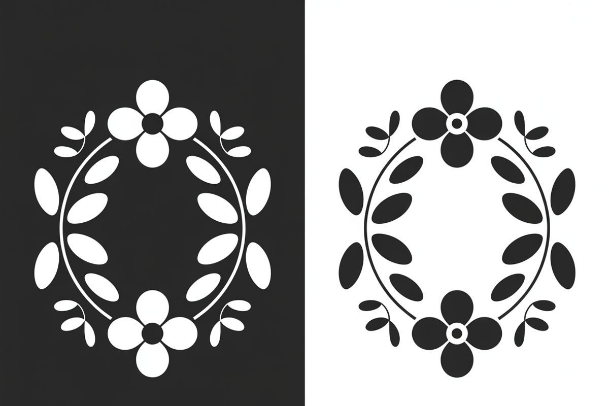Black and white flower isolated icon, an Illustration by Amazin_art (Photo 7 of 13)