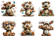 Whimsical Easter Teddy Bear Clipart, an Illustration by CraftArtStudio (Thumbnail 5 of 6)
