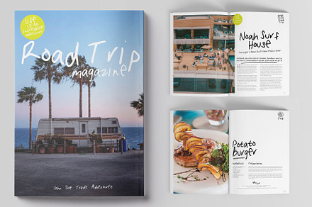 52 pages Road Trip Magazine Template, a Magazine Template by DeLaGranSiete