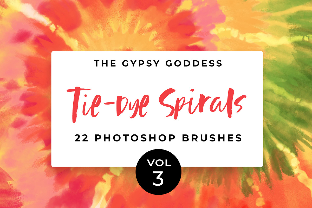 Tie Dye Spirals Brushes Vol 3, a Brush Add-On by The Gypsy Goddess (Photo 1 of 11)