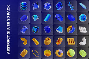 Abstract 2nd Icon 3D Illustration