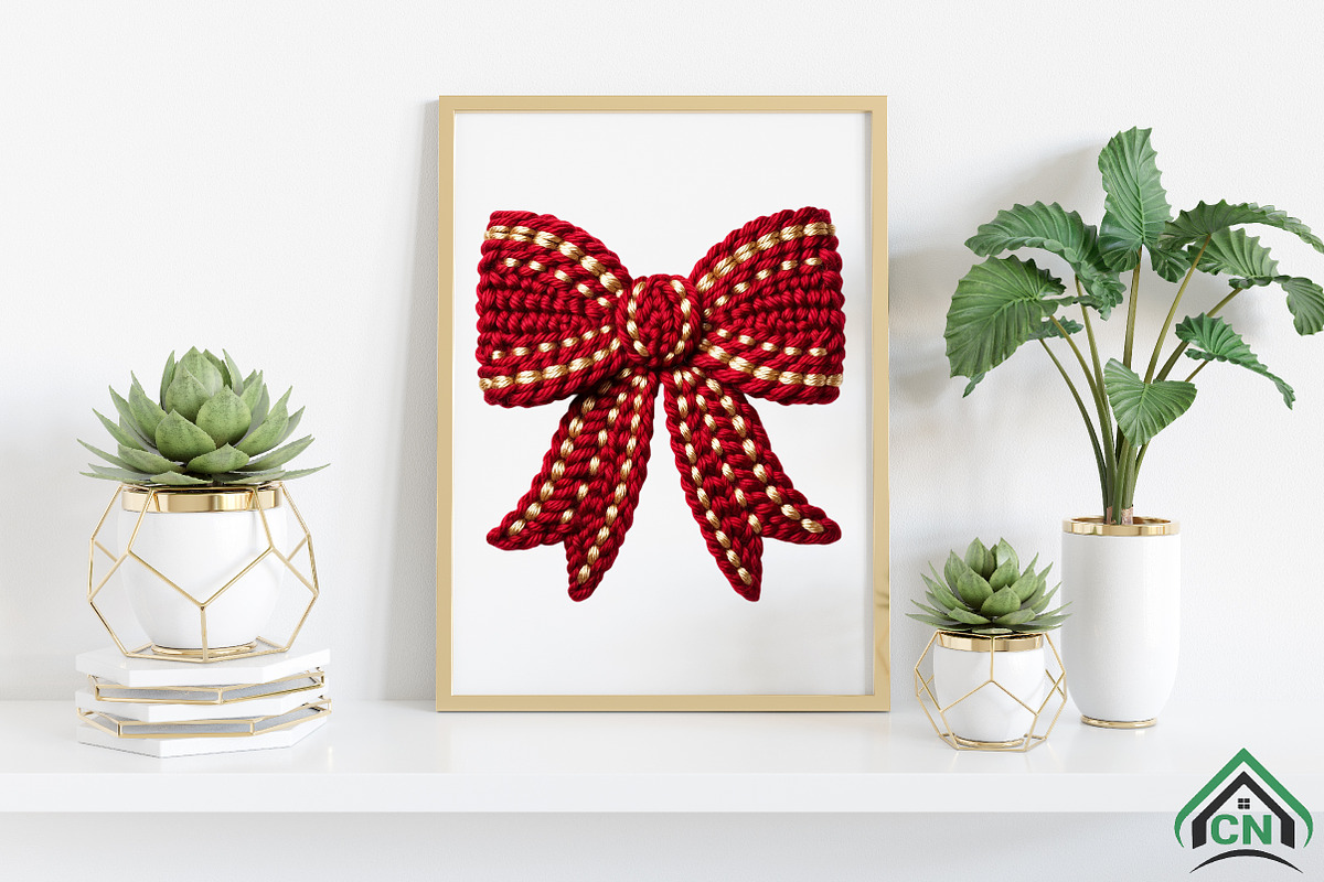 Valentine Bow Faux Yarn PNG, an Illustration by Craft Nest (Photo 3 of 4)