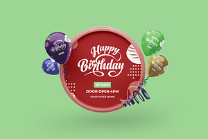Balloon Mockup, an Advertising Mockup by Qaleb Studio