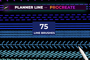 Linear brushes patterns Procreate, a Brush Add-On by Graphics Resources (Thumbnail 6 of 15)