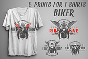 Set of prints for T-Shirts Biker, an Illustration by Hadanello88 (Thumbnail 1 of 3)