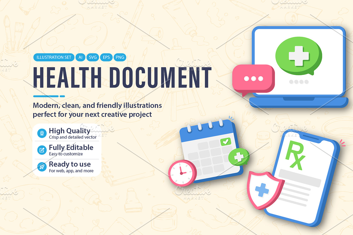 Health Documents, a Healthcare Illustration by pictranoosa_studio (Photo 1 of 3)
