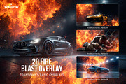 20 Fire Blast PNG Overlays, a Background Graphic by Walllow Creatives (Thumbnail 4 of 6)