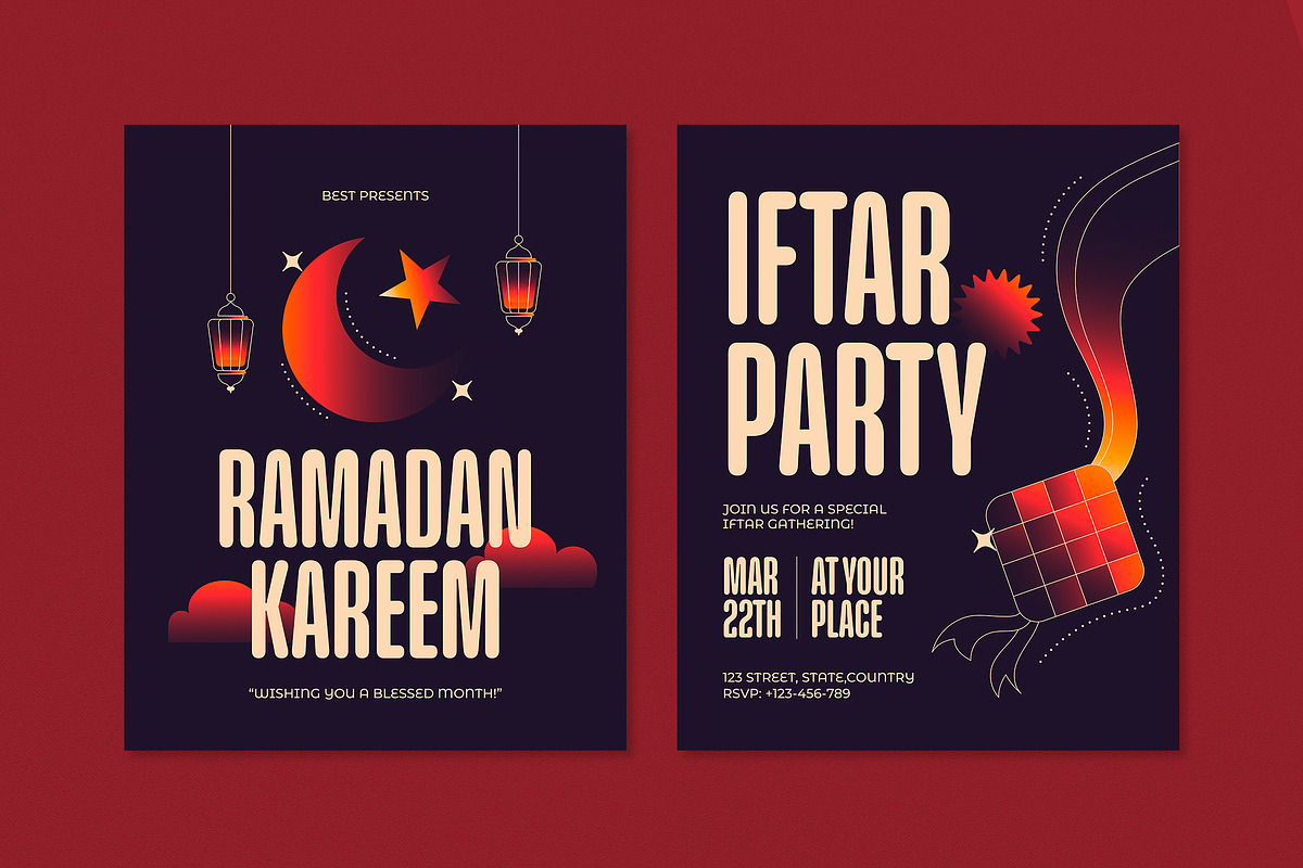 Modern Ramadan Kareem Instagram Post, a Social Media Template by Guuver (Photo 3 of 4)