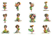 Whimsical Summer Beach Girl Clipart, an Illustration by Dream Creation (Thumbnail 6 of 6)