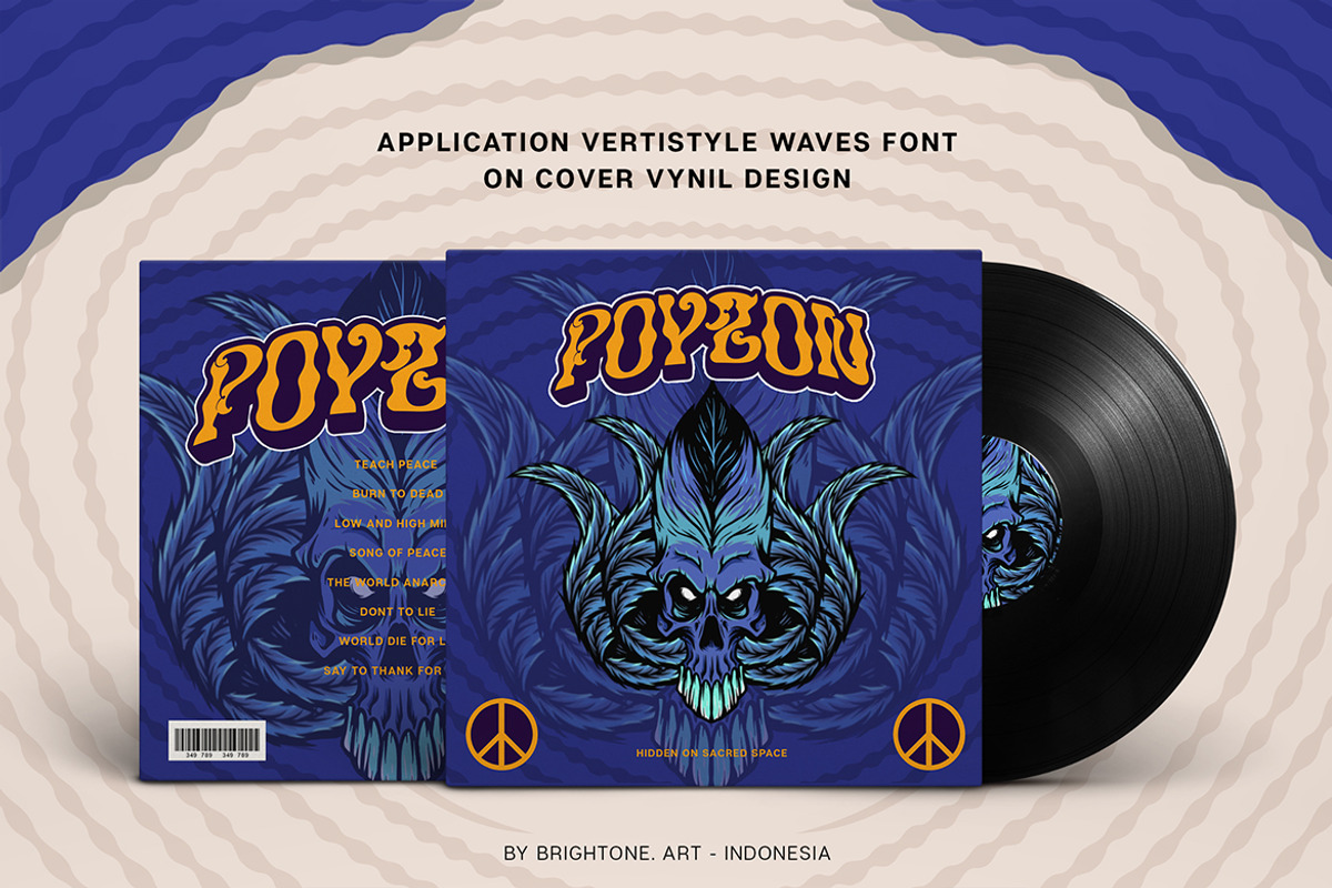 VERTISTYLE WAVES - Psychedelic Style, a Serif Font by Brightone (Photo 3 of 9)