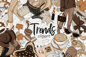 Trends Clipart, a Seasonal Illustration by GlamArtZhanna