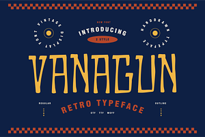 VANAGUN - Retro Display Font