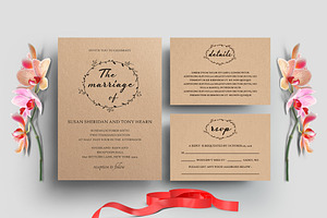 Minimal Wedding Invitation Set