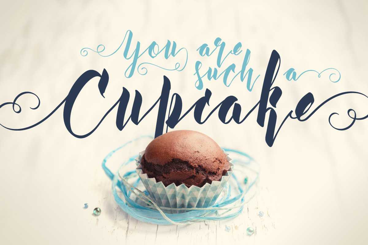 Kexman font + Cupcake photos preview 2