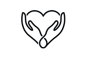 Heart Hands Care Vector Icon, an Object Graphic by Artonix (Thumbnail 2 of 3)
