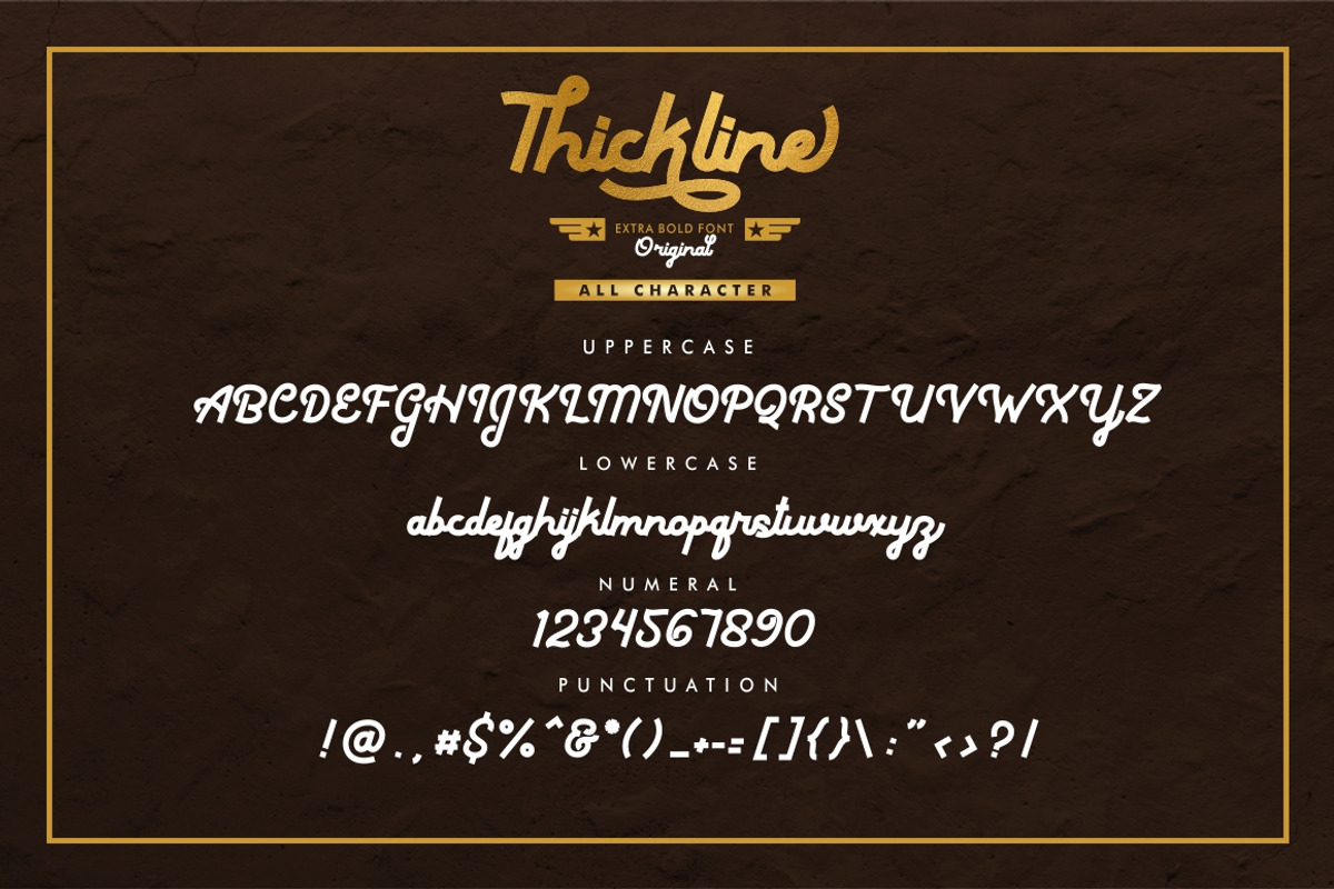 Thickline - Classic Bold Font, a Handwritten Font by PutraCetol Studio (Photo 15 of 16)