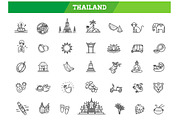 Thailand outline Icons, an Outline Icon by Tettygreen (Thumbnail 1 of 2)