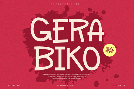 Gerabiko - Marker Font, a Sans Serif Font by QR Design Studio