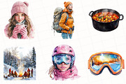 Winter Adventure Clipart, an Illustration by OK Design (Thumbnail 5 of 5)