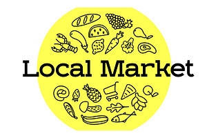 Fresh food market grocery symbol, a Branding & Logo Template by Foxys Graphic