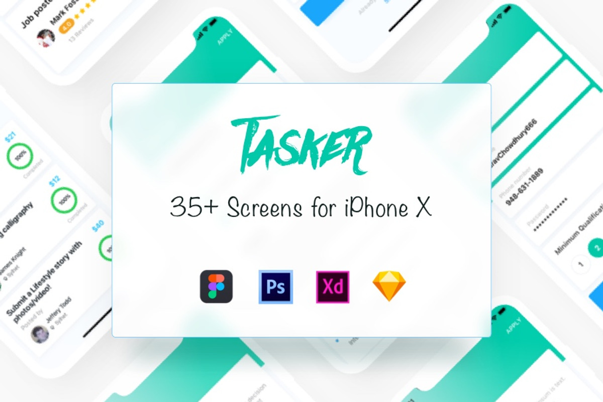 Tasker iOS UI Kit, an UI Kit Template by Luova Studio