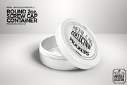 Round 2oz Screw Cap Container Mockup, a Product Mockup by INCDesign (Thumbnail 5 of 6)