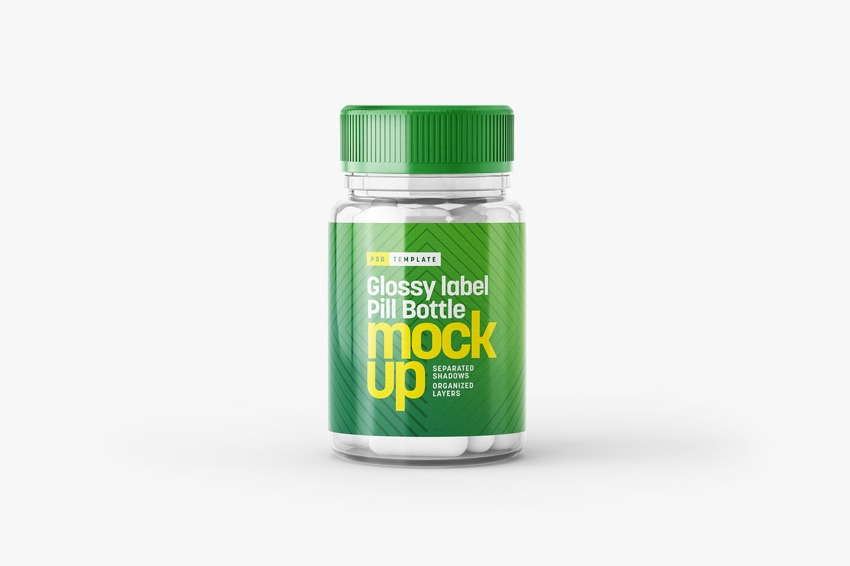 Transparent Pill Bottle Mockup Set, a Cups & Container Mockup by Deeplab (Photo 7 of 10)