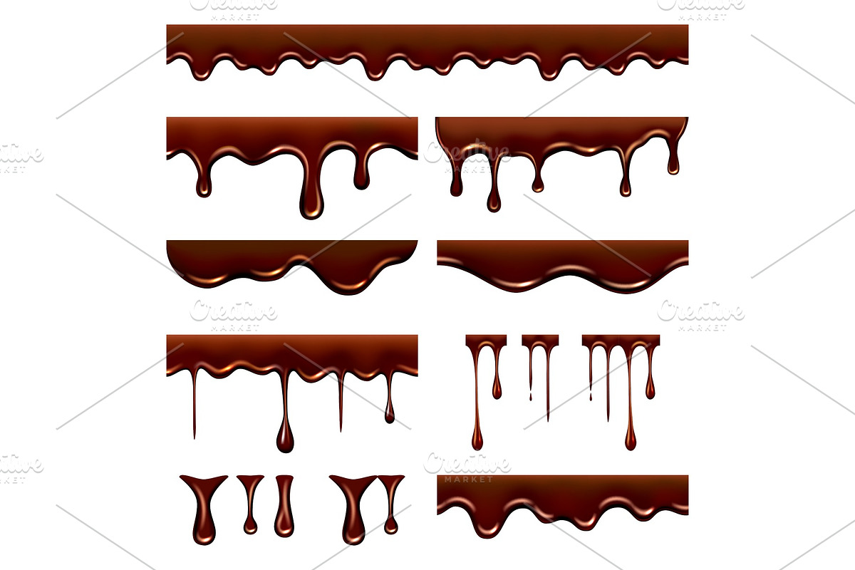 Chocolate dripped. Sweet flowing, a Background Graphic by Onyx