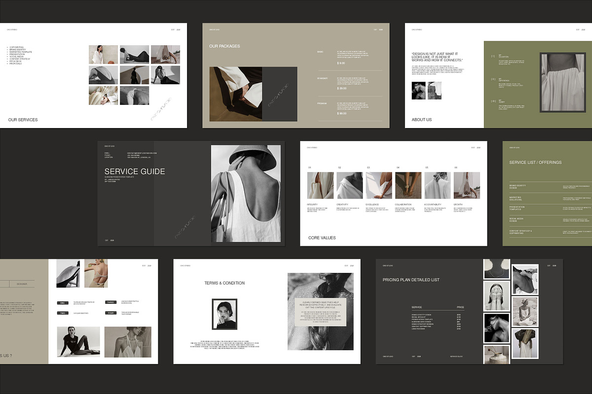 OXO | Service Guide Template, a Presentation Template by Graphpexel (Photo 8 of 8)