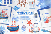 Nautical Mile Watercolor Collection, an Animal Illustration by Anna Druzhkova (Thumbnail 1 of 30)