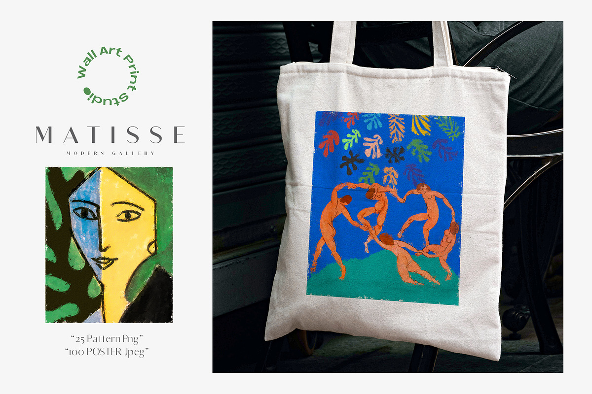 Matisse Modern Gallery 3, a Background Graphic by Wall Art Print Studio (Photo 16 of 16)