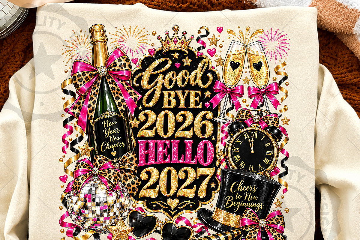 New Year 2027 Sublimation Bundle, a Seasonal Illustration by OK Design (Photo 6 of 6)